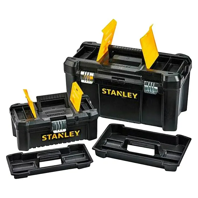 Stanley Juego de cajas de herramientas STST1-75772 - 2 pzs., No incluye herramientas - Juego de cajas de herramientas Stanley con dos cajas y dos bandejas, ideal para organizar y guardar tus herramientas.