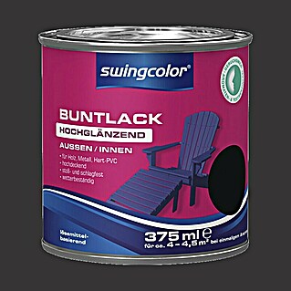 swingcolor Pisani lak (Črna, Na osnovi topil, 375 ml, Visoki sijaj)