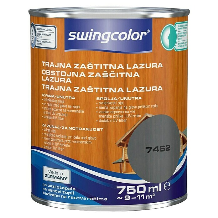 swingcolor Lazura za drvo  (Siva, 750 ml, Svilenkasti sjaj) | BAUHAUS