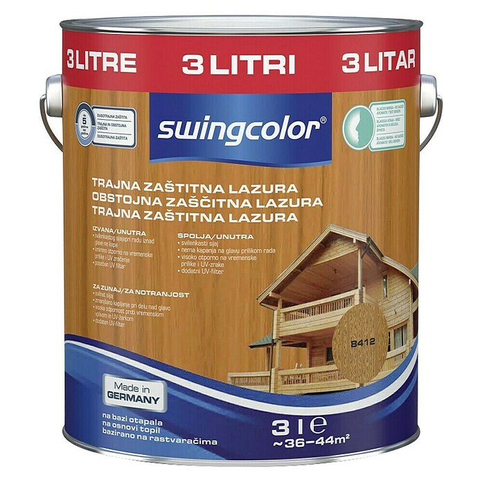 swingcolor Lazura za drvo  (Tikovina, 3 l, Svilenkasti mat) | BAUHAUS