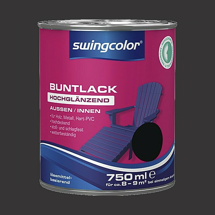 swingcolor Pisani lak  (Sijaj, 750 ml, Na osnovi topil) | 5965 - KH-Hochglanzlacke farbig | HADL - Lacke | HAD - Farben | HA - Farben | H - Innendeko/Farben | BAUHAUS