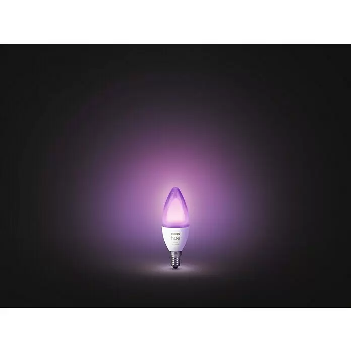 Philips Hue Smart-LED-Lampen Set - E14, Dimmbar, RGBW, 470 lm, 5,3 W - Stimmungsaufnahme