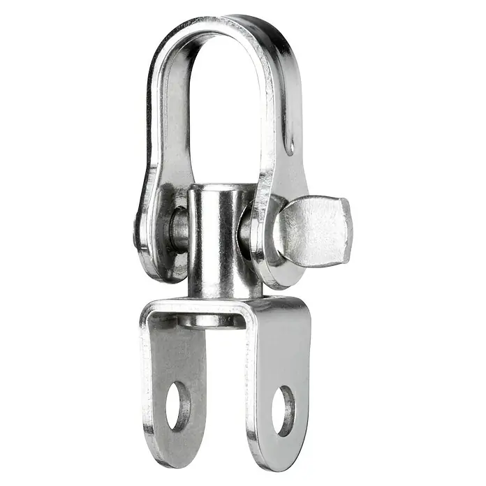 Sprenger Sacavueltas - Espesor de la escota: 10 mm, Acero inoxidable - Grillete giratorio de acero inoxidable, ideal para montaje versátil y aplicaciones marinas.