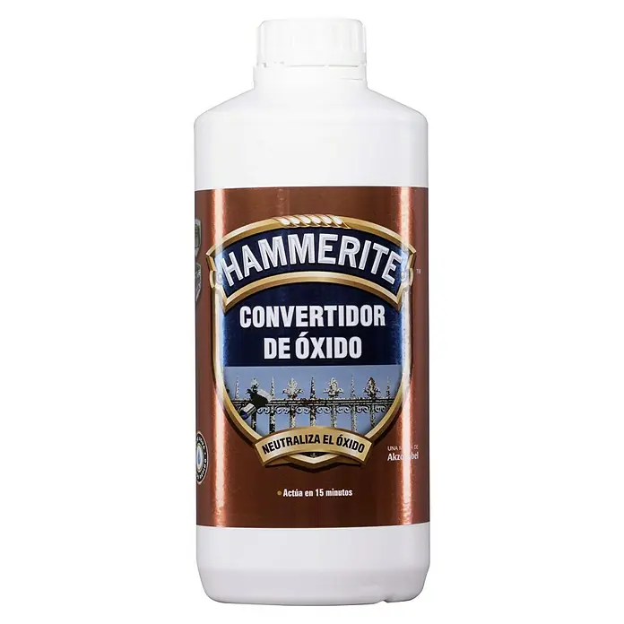 Hammerite Imprimación Convertidor de Óxido - 250 ml - Convertidor de óxido Hammerite: Protección eficaz contra el óxido, neutraliza el óxido en 15 minutos para una protección duradera al metal.