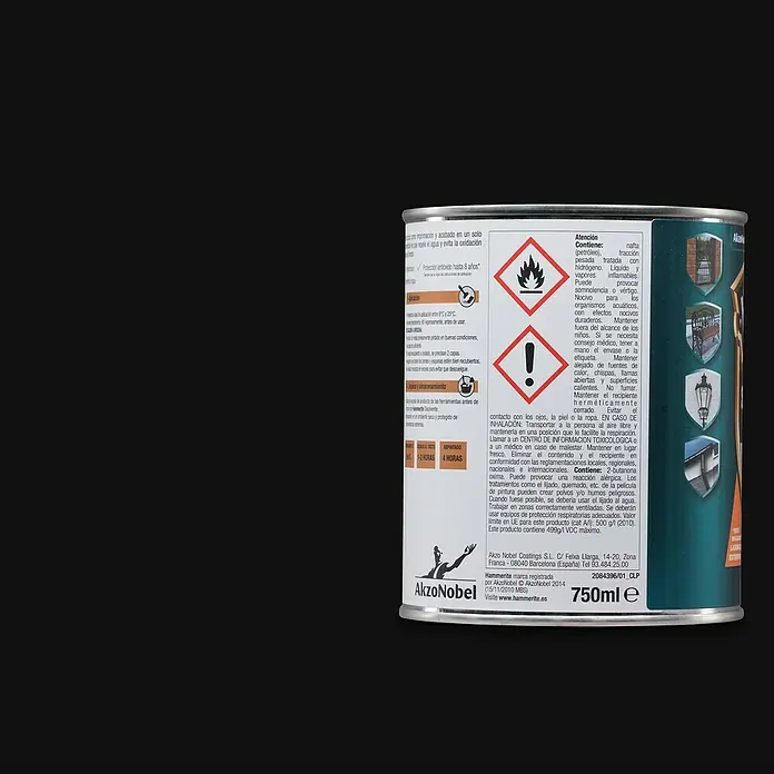 Hammerite Esmalte para metal Hierro y óxido - Negro, 250 ml - Bote de pintura para metal Hammerite para exteriores. Protege metales contra el óxido hasta 8 años.