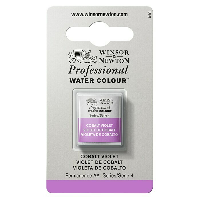 Winsor & Newton Aquarellfarbe ProfessionalKobaltviolett, ½ Näpfchen Front View