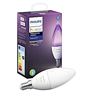 Philips Hue Ledlamp White & Color Ambiance (E14, Dimbaar, 470 lm, 5,3 W)