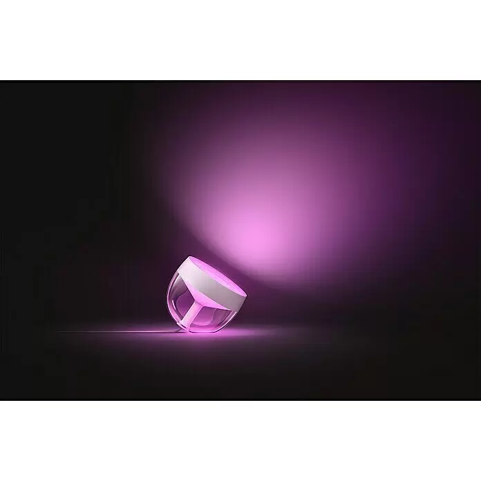 Philips Hue LED-Tischleuchte Iris - Weiß/Transparent, Höhe: 19,4 cm - Stimmungsaufnahme