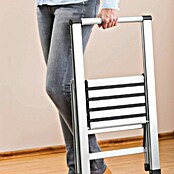 Wenko Zložljiva lestev Design  (Število prečk: 2 kos, Nosilnost: 150 kg, Aluminij, Srebrna) | 1280 - Haushaltsleitern Metall | AAGA - Haushaltsleitern | AAG - Leitern und Gerüste | AA - Eisenwaren | A - Eisenwaren | BAUHAUS