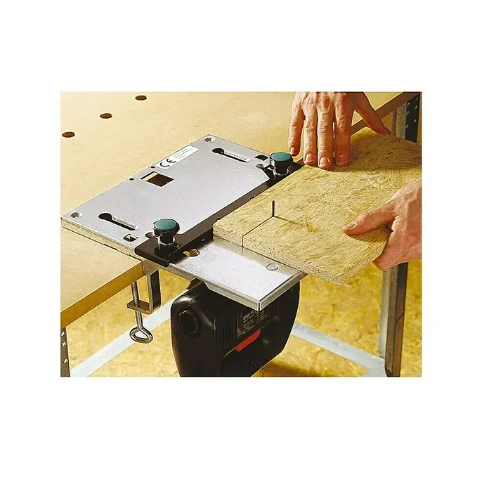 Craftomat Mesa de sierra y trabajo - 320 x 300 mm - Guía de hoja de caladora para cortes precisos. Ideal para aficionados al bricolaje y artesanos profesionales.