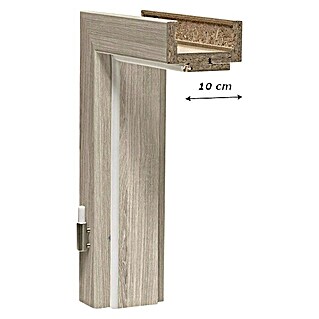 GetaDoor Lamineo Podboj za vrata GLN38 (650 x 2.000 mm, Debelina stene: 10 cm, Smer odpiranja: Levo, Srebrni hrast)