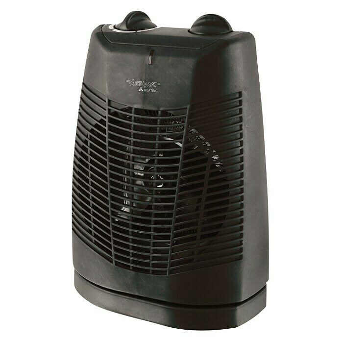 Voltomat HEATING Heizlüfter Swing2.000 W, Schwarz/Grau, 22,5 x 16 x 31 cm Diagonal View