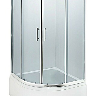 Aquaart Polukružna tuš kabina Merida (D x Š x V: 80 x 80 x 197 cm, Debljina: 5 mm, Srebrne boje)