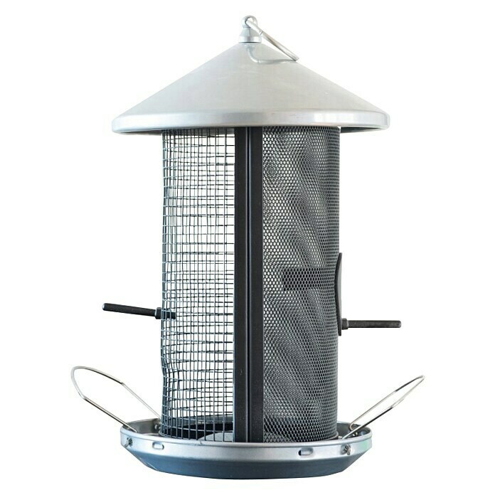 Windhager Vogelhaus Happy Bird (L x B x H: 19 x 26 x 31 cm, Schwarz/Silber, Metall, Lackiert)