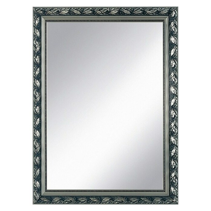 Kristall-Form Rahmenspiegel Verde (Silber, 55 x 75 cm)