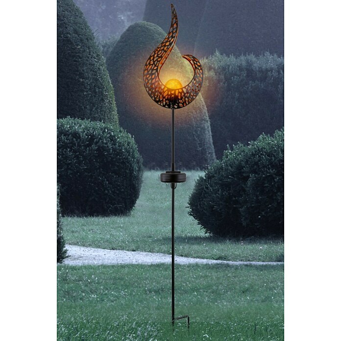 Globo Solarna ukrasna LED svjetiljka (Crna, D x Š x V: 16,5 x 6,5 x 90 cm)