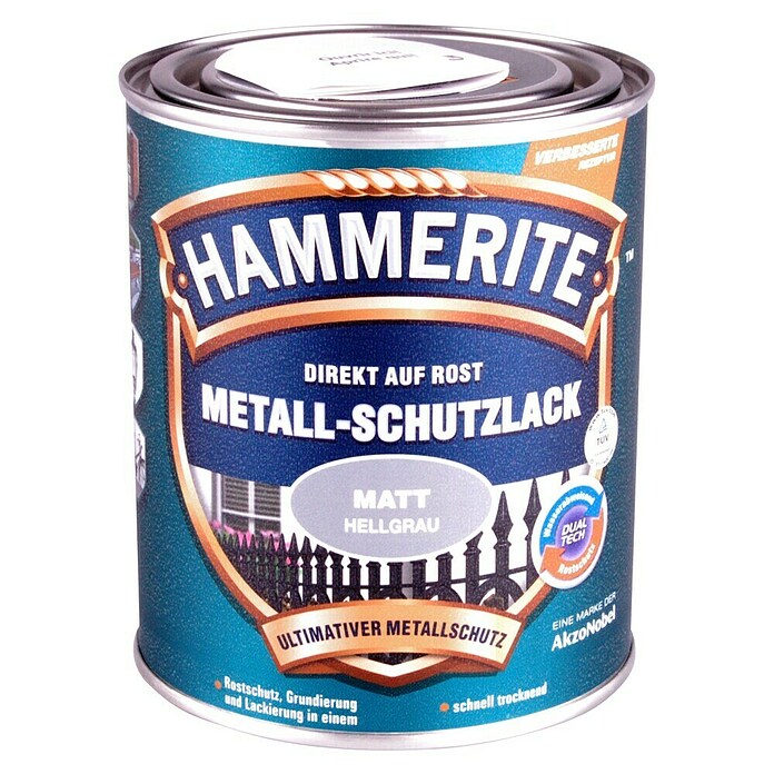HAMMERITE Metall-Schutzlack Hellgrau