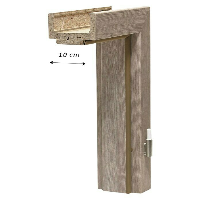 GetaDoor Aperto Dovratnik Cappuccino GA11  (650 x 2.000 mm, Debljina stijenke: 10 cm, Smjer otvaranja: Desno, Srebrni hrast) | BAUHAUS