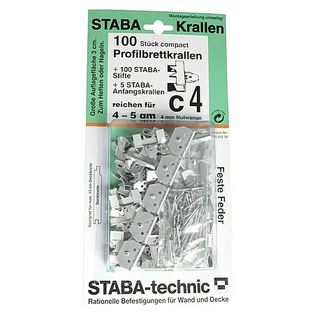 Staba  Garras para paneles machihembrados C4