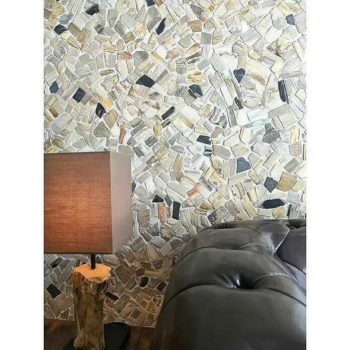 Mosaikfliese Mix CIOT FNWS - 30,5 x 30,5 cm, Braun/Beige, Matt - Detailaufnahme
