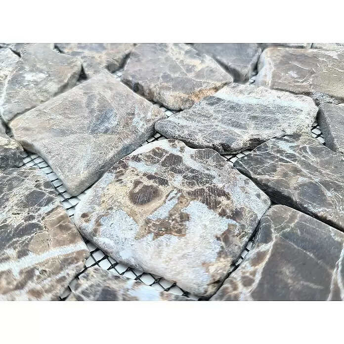 Mosaikfliese Uni CIOT 30/180KB - 30,5 x 30,5 cm, Braun, Matt - Detailaufnahme