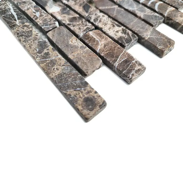 Mosaikfliese MOS BRICK 185KB - 30,5 x 30,5 cm, Braun, Matt - Detailaufnahme
