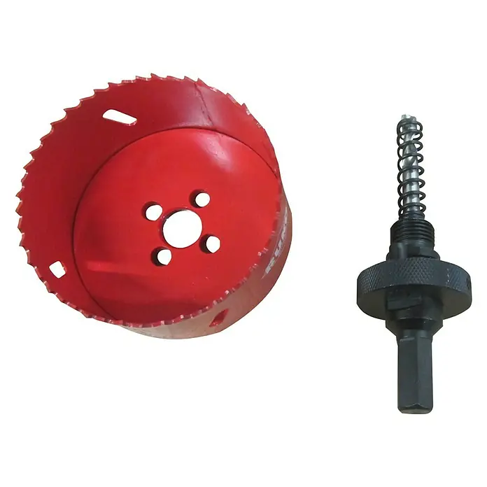 Garantia Bohrer - Geeignet für: Rohre DN 70 - Lochsäge und Bohrer. Das Set ist ideal zum Bohren von Löchern in Holz, Kunststoff und Metall und sorgt für saubere und präzise Ergebnisse.