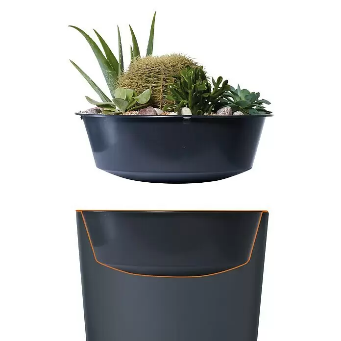 4rain Regenspeicher Vaso 2in1 - 220 l, Darkgranite - Detailaufnahme