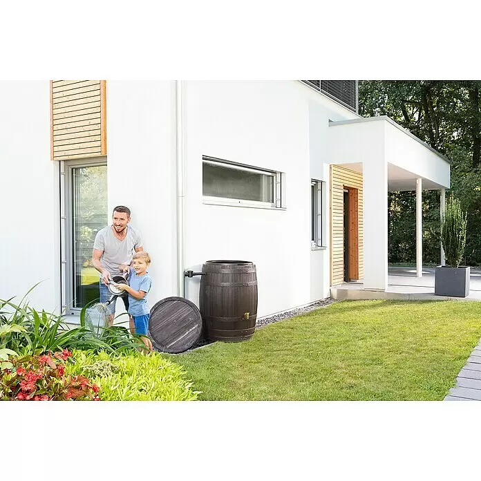 4rain Regenspeicher Vino - 400 l, Dunkelbraun - Stimmungsaufnahme