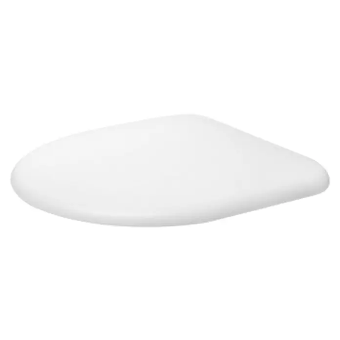 Duravit Architec WC-Sitz - Duroplast, Weiß, Mit Absenkautomatik - Nahaufnahme einer weißen, flachen LED-Deckenleuchte mit runder Form. Das Produkt ist minimalistisch gestaltet und sorgt für eine gleichmäßige Ausleuchtung.