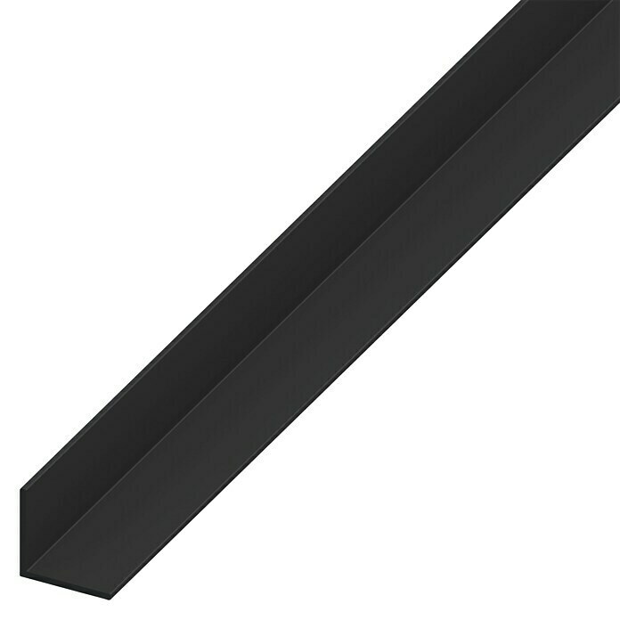 WinkelprofilL x B x H: 2.500 x 25 x 25 mm, Stärke: 1,8 mm, Hart-PVC, Schwarz Diagonal View