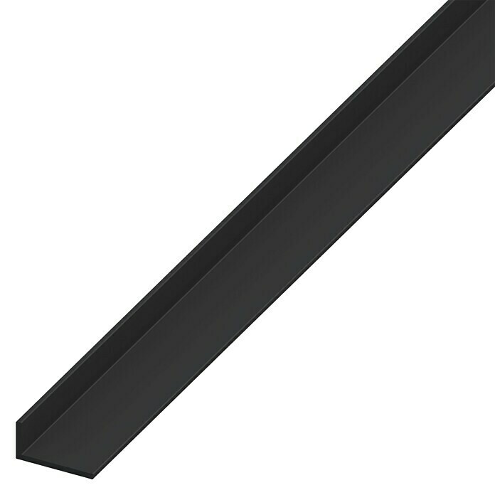 WinkelprofilL x B x H: 2.500 x 30 x 20 mm, Stärke: 3 mm, Hart-PVC, Schwarz Diagonal View