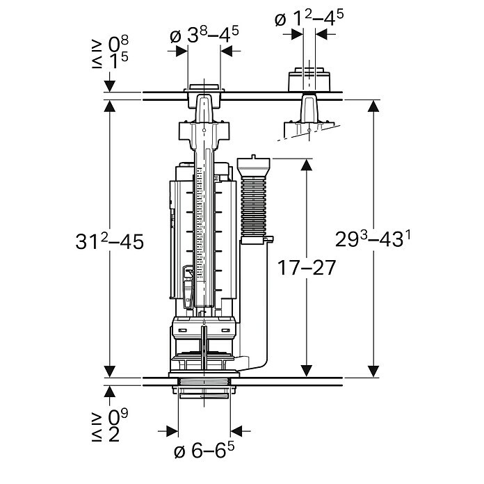 Geberit AblaufventilPassend für: Geberit Spülventil Typ 280 Twico 1, 2-Mengen-Spülkästen Unknown