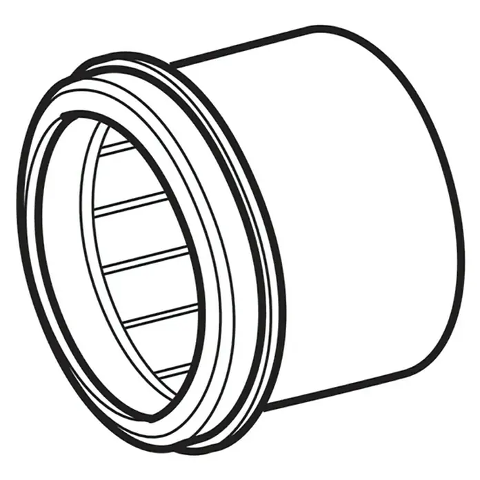 Geberit Übergangsmuffe 367.928.16.1 - Durchmesser: 90 mm - 110 mm - Produktabbildung eines Rohrstutzens, der für verschiedene Sanitäranwendungen eingesetzt werden kann.
