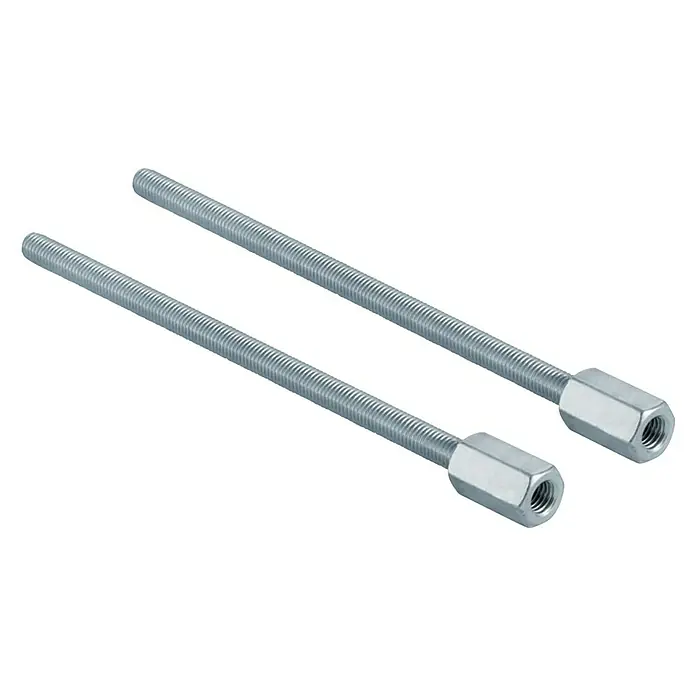 Geberit Duofix Verlängerungs-Set Für Wandanker 111.887.00.1 - M 10, Länge: 22 cm - Zwei Gewindestangen aus Metall mit einer Sechskantmutter an einem Ende. Ideal für Bauprojekte und Reparaturen.