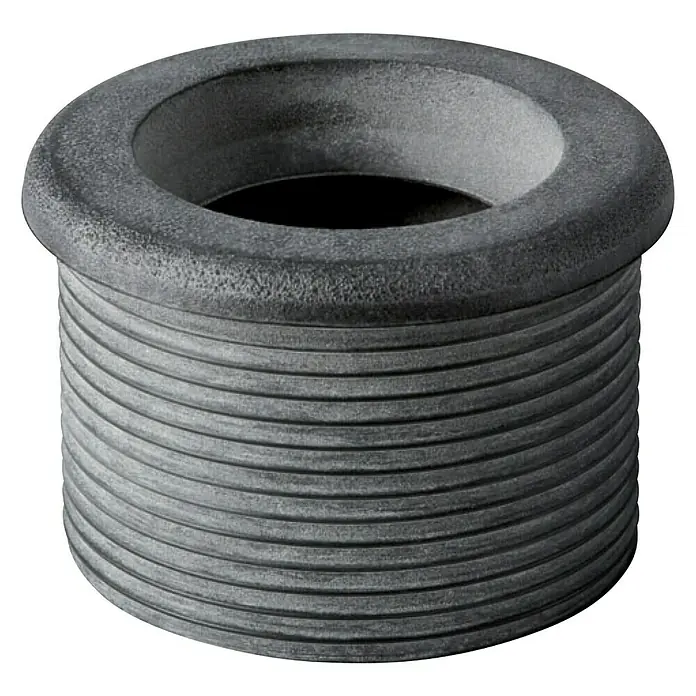 Geberit Dichtmanschette 152.682.00.1 - Durchmesser: 32 mm - 44 mm - Eine graue Gewindebuchse mit einem erhabenen Rand, ideal für sichere Verbindungen in verschiedenen Anwendungen.
