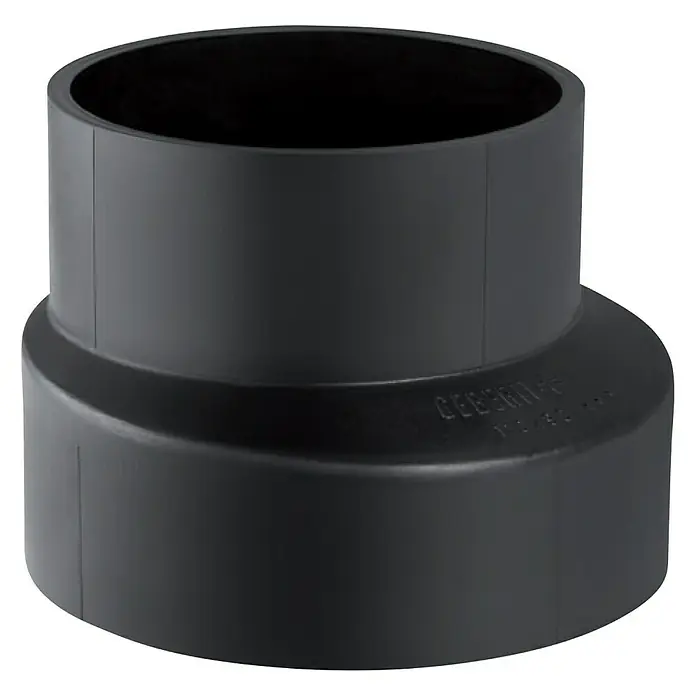 Geberit PE-Reduktion - Nennweite: DN 125/100 - Graue PVC-Reduziermuffe für Rohranschlüsse, ideal für Sanitärinstallationen und Abwasserleitungen.