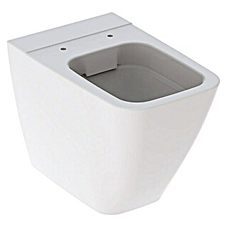 Geberit iCon Stand-WC Square (Spülrandlos, Mit schmutzabweisender Glasur, Spülform: Tief, WC Abgang: Senkrecht, Weiß)