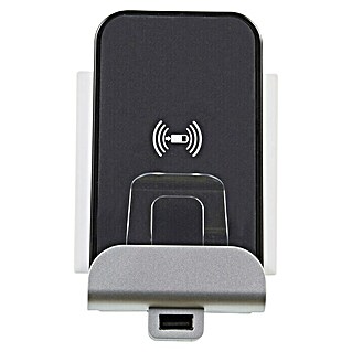 Legrand Niloé Step Cargador por inducción + USB (Aluminio, 2 Polos + Toma Tierra)