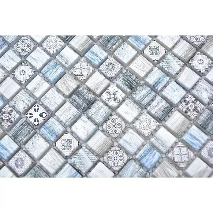 Mosaikfliese Quadrat Crystal XCM RW39 - 30 x 30 cm, Mehrfarbig, Matt - Detailaufnahme