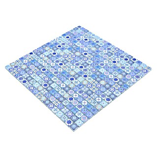 Mozaik pločica Quadrat Crystal XCM RB33 (30 x 30 cm, Plave boje, Mat)