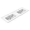 Lavabo doble (46 x 140 cm, Cerámica, Blanco)