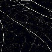 Feinsteinzeugfliese Black Marble (60 x 60 cm, Schwarz, Poliert)