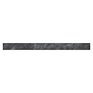 Sockelfliese Black Marble (6 x 80 cm, Schwarz, Glänzend)