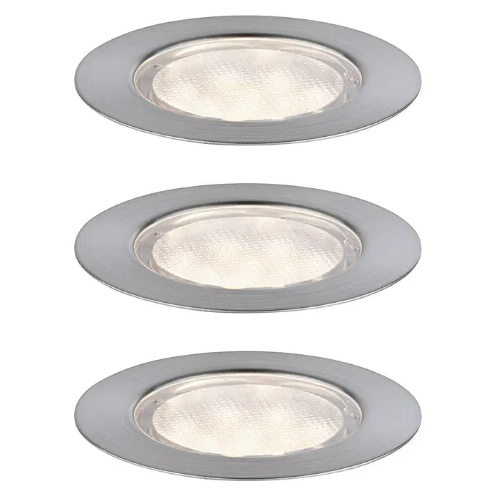 Paulmann Bodeneinbauleuchte Link & Light - 1,8 W, Silber - Drei LED-Einbaustrahler in Silber. Diese Spots sorgen für helles, effizientes Licht und sind ideal für moderne Innenräume.