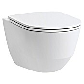 Laufen Pro Spülrandloses Wand-WC Compact (Ohne WC-Sitz, Ohne Beschichtung, Tiefspüler, Weiß)