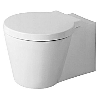 Duravit Starck 1 Wand-WC (Mit Spülrand, Ohne Spezialglasur, Spülform: Tief, WC Abgang: Waagerecht, Weiß)
