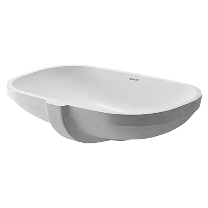 Duravit D-Code Unterbauwaschbecken - 52,5 x 32 cm, Ohne Spezialglasur, Hahnloch: Ohne, Mit Überlauf, Weiß - Einbauwaschbecken aus Keramik in modernem Design, ideal für stilvolle Badezimmer.