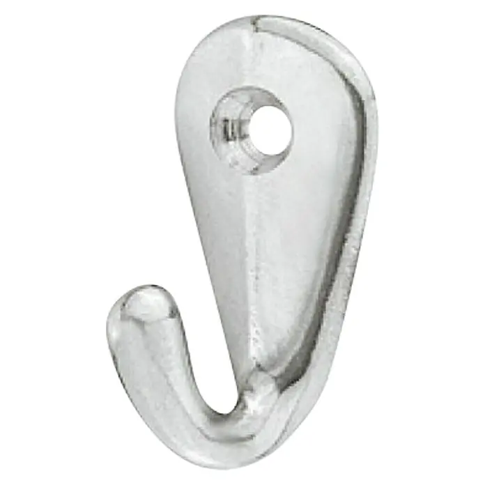 Häfele Gancho para colgar - Altura: 31 mm, Aluminio - Gancho para cuadros de color plateado con orificio de montaje, perfecto para colgar marcos y decoraciones en la pared.
