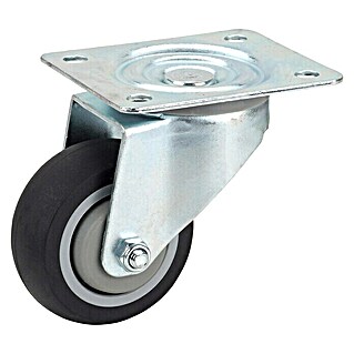 Dörner & Helmer Zakretni kotač za transportna kolica (Promjer kotačića: 80 mm, Nosivost: 100 kg, Kuglični ležaj, S pločom)